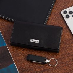 Portfel skórzany damski poziomy RFiD skóra na karty klasyk czarny Beltimore A03. Czarne portfele damskie ze skóry. Za 75.99 zł.