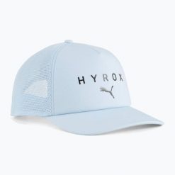 Czapka z daszkiem PUMA Hyrox Trucker. Szare czapki damskie Puma, bez wzorów, sportowe. Za 99.99 zł.