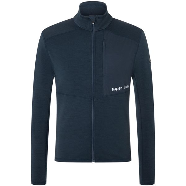 Bluza rozpinana męska SUPER.NATURAL Adventure Track. Niebieskie bluzy męskie super.natural, m, bez wzorów, bez ramiączek, bez kaptura. Za 429.99 zł.
