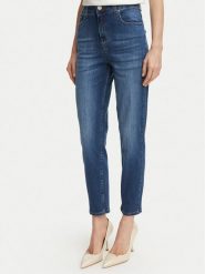 Fracomina Jeansy FP26WVD005D46002 Granatowy Mom Fit. Niebieskie jeansy damskie Fracomina, bez wzorów, z bawełny. Za 489.99 zł.