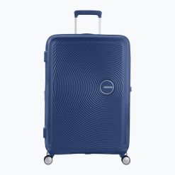 Walizka podróżna American Tourister Soundbox 1. Niebieskie walizki damskie American Tourister, bez wzorów. Za 709.99 zł.