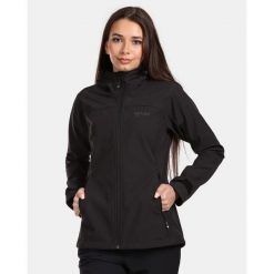 Damska kurtka softshell Kilpi RAVIA-W. Czarne kurtki sportowe damskie Kilpi, m, bez wzorów, z softshellu, bez ramiączek, bez kaptura, trekkingowe. Za 318.77 zł.