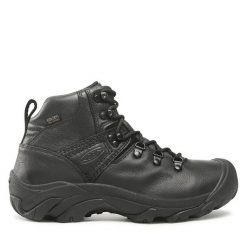 Trekkingi Keen. Czarne botki męskie Keen, bez wzorów, sportowe, bez obcasa, bez zapięcia. Za 489.99 zł.