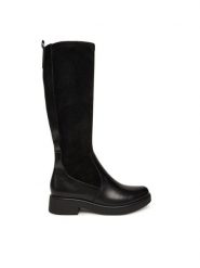 Caprice Kozaki 9-26505-43 Czarny. Czarne kozaki damskie Caprice, bez wzorów, ze skóry, bez obcasa, na płaskiej podeszwie, bez zapięcia. Za 569.99 zł.