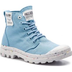 Trapery PALLADIUM - Pampa Hi Organic 96199-455-M Dusk Blue. Niebieskie trapery damskie Palladium, z materiału, bez zapięcia. W wyprzedaży za 239.00 zł.