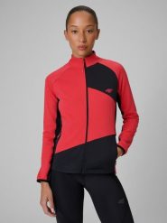 4F Bluza trekkingowa slim bez kaptura damska - czarna XL. Czarne bluzy damskie 4F, na lato, l, bez wzorów, z materiału, wizytowe, bez ramiączek, bez kaptura. Za 199.99 zł.