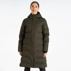Damska kurtka turystyczna ocieplana Wander. Białe kurtki sportowe damskie Dare 2B, bez wzorów, z puchu, bez ramiączek, bez kaptura, trekkingowe. W wyprzedaży za 249.99 zł.