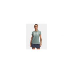 Koszulka Damska T-Shirt Damski Sportowy Under Armour Rival Logo Ss L. Zielone koszulki sportowe damskie Under Armour, l, bez wzorów, bez ramiączek, do biegania. W wyprzedaży za 63.39 zł.