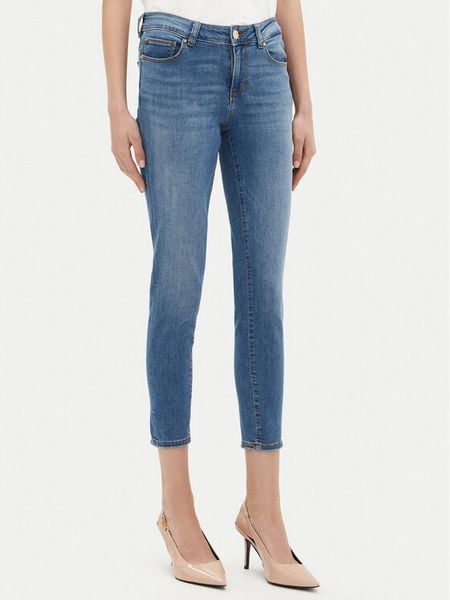 Fracomina Jeansy FP25SV8000D46002 Niebieski Slim Fit. Niebieskie jeansy damskie Fracomina, bez wzorów, z bawełny. Za 199.99 zł.