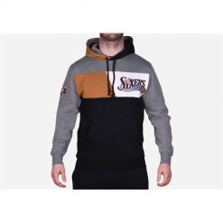 Bluzy sportowa męska Mitchell & Ness Philadelphia 76ers. Czarne bluzy sportowe męskie Mitchell & Ness, m, bez wzorów, z kapturem. Za 515.00 zł.