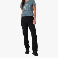Spodnie Outdoor Wędrówki Kobieta Stryn Szybkoschnący. Czarne balerinki damskie SWEDEMOUNT, bez wzorów, z elastanu, bez obcasa, bez zapięcia. Za 347.99 zł.