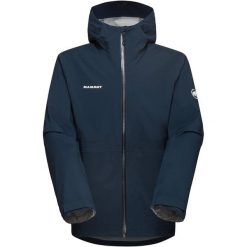 Kurtka przeciwdeszczowa męska Mammut Linard Guide HS Hooded Jacket. Niebieskie kurtki męskie Mammut, m, bez wzorów, sportowe, bez kaptura. Za 1,269.99 zł.