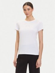 Armani Exchange T-Shirt XW001459 AF10356 U0002 Biały Regular Fit. Białe t-shirty damskie Armani Exchange, xxl, bez wzorów, z bawełny, bez kołnierzyka, bez ramiączek. Za 216.57 zł.
