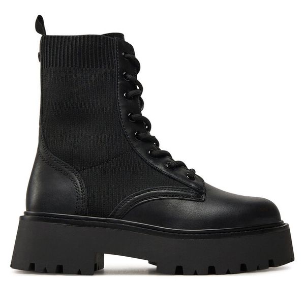 Trzewiki Aldo. Czarne botki damskie Aldo, bez wzorów, bez obcasa, na płaskiej podeszwie, bez zapięcia. Za 379.99 zł.