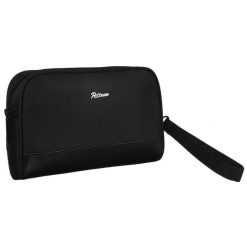 Elegancka nerka męska z poliestru i skóry ekologicznej w czarnym kolorze - Peterson. Czarne saszetki i nerki męskie Peterson, bez wzorów, ze skóry ekologicznej. Za 84.99 zł.