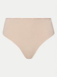 Tommy Hilfiger Stringi UW0UW05216 Beżowy. Brązowe majtki damskie Tommy Hilfiger, z syntetyku. Za 79.99 zł.
