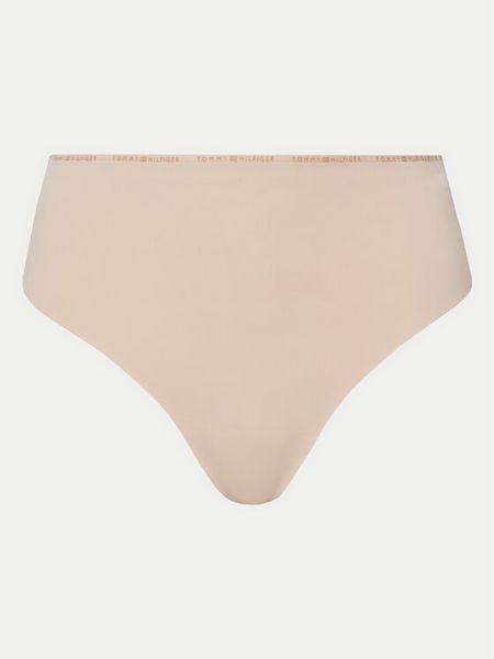Tommy Hilfiger Stringi UW0UW05216 Beżowy. Brązowe majtki damskie Tommy Hilfiger, z syntetyku. Za 79.99 zł.