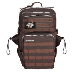 Plecak kabinowy wodoodporny V1 Coffee 45L. Brązowe plecaki damskie ELITEX TRAINING, bez wzorów, sportowe. Za 252.99 zł.
