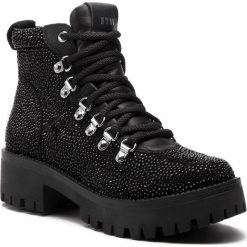 Trapery STEVE MADDEN - Bam Bootie SM11000329-04001-998 Rhinestone. Czarne trapery damskie Steve Madden, ze skóry ekologicznej, bez zapięcia. W wyprzedaży za 429.00 zł.