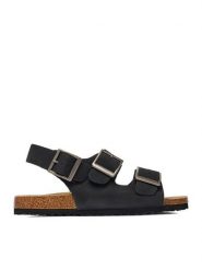 Go Soft Sandały EOHP-ALMELO-03 Czarny. Czarne sandały męskie GO SOFT, bez wzorów, z nubiku, bez zapięcia. Za 299.99 zł.