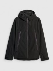 4F Kurtka przejściowa membrana 5000 męska - czarna S. Czarne kurtki męskie 4F, m, bez wzorów, z materiału, bez kaptura. Za 349.99 zł.