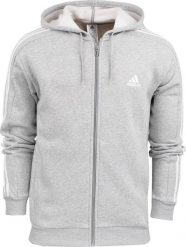 Adidas Bluza męska adidas Essentials Fleece 3-Stripes Full-Zip szara IJ6479 S. Szare bluzy męskie Adidas, m, bez wzorów, bez ramiączek, bez kaptura. Za 237.23 zł.
