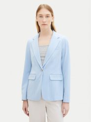 Tom Tailor Marynarka 1040327 Błękitny Regular Fit. Niebieskie marynarki i żakiety damskie Tom Tailor, bez wzorów, z syntetyku, bez kołnierzyka, bez ramiączek. Za 379.99 zł.