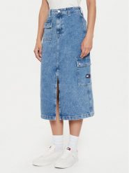 Tommy Jeans Spódnica jeansowa Claire DW0DW18226 Niebieski Regular Fit. Niebieskie spódnice damskie Tommy Jeans, bez wzorów, z bawełny. Za 419.99 zł.