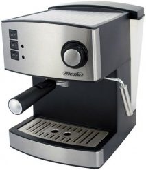 Ekspres ciśnieniowy Adler MS 4403 (850W; kolor srebrny). Szare ekspresy ciśnieniowe Adler. Za 339.99 zł.