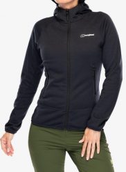 Bluza polarowa damska Berghaus Heuberg Hoody. Czarne bluzy damskie Berghaus, xl, bez wzorów, z materiału, bez ramiączek, bez kaptura. Za 419.99 zł.