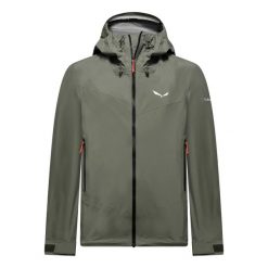 Wodoodporna męska kurtka sportowa Salewa ORTLES. Brązowe kurtki sportowe męskie Salewa, na zimę, l, bez wzorów, z hardshellu, bez kaptura, do biegania. Za 1,648.00 zł.