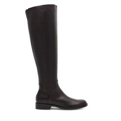 Muszkieterki GINO ROSSI. Czarne kozaki damskie Gino Rossi, bez wzorów, bez obcasa, na płaskiej podeszwie, bez zapięcia. Za 459.99 zł.