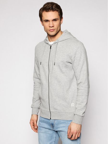 Jack & Jones Bluza Basic 12181901 Szary Regular Fit. Szare bluzy męskie Jack & Jones, m, bez wzorów, z bawełny, bez ramiączek, bez kaptura. Za 149.99 zł.