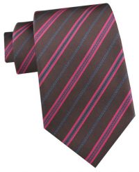 Krawat Męski - Angelo di Monti - Brązowy w Prążki. Brązowe krawaty i muchy Angelo di Monti, bez wzorów, z tkaniny, eleganckie. Za 45.00 zł.