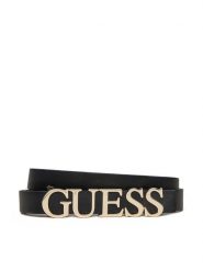 Guess Pasek Damski BW9231P5235 Czarny. Czarne paski damskie Guess, z aplikacjami, ze skóry. Za 109.99 zł.