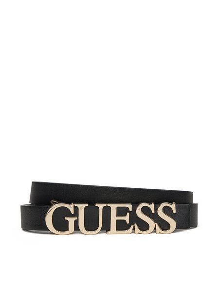 Guess Pasek Damski BW9231P5235 Czarny. Czarne paski damskie Guess, z aplikacjami, ze skóry. Za 109.99 zł.