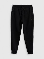 4F Spodnie dresowe joggery męskie - czarne XXL. Czarne spodnie materiałowe męskie 4F, m, bez wzorów, z dresówki, na fitness i siłownię. Za 149.99 zł.