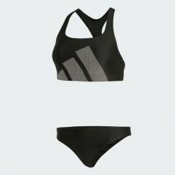 Zestaw bikini Big Bars C-back. Czarne stroje kąpielowe damskie Adidas, m, bez wzorów. Za 199.00 zł.