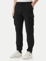 Aeronautica Militare Spodnie dresowe 261PF1020UF00674 Czarny Regular Fit. Czarne spodnie sportowe męskie Aeronautica Militare, m, bez wzorów, z bawełny. Za 489.99 zł.