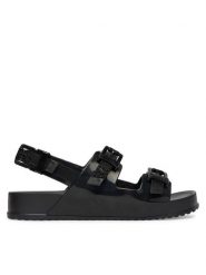 Melissa Sandały Melissa Cozy Sandal Ad 36895 Czarny. Czarne sandały damskie Melissa, bez wzorów, z tworzywa sztucznego, bez obcasa, na płaskiej podeszwie, bez zapięcia. Za 358.99 zł.