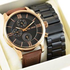 Zegarek męski Paul Lorens-SAVRESE- 11652A6-1B1 z dwoma paskami. Zegarki męskie Paul Lorens, bez wzorów. Za 319.99 zł.