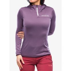 Bluza z kapturem damska Ortovox Fleece Light Grid ZN Hoody. Fioletowe bluzy damskie ORTOVOX, l, bez wzorów, bez ramiączek, z kapturem. Za 701.99 zł.