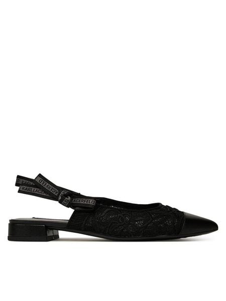 KARL LAGERFELD Sandały Kerrie KL40152A Czarny. Czarne sandały damskie KARL LAGERFELD, bez wzorów, z materiału, bez obcasa, na płaskiej podeszwie, bez zapięcia. Za 839.99 zł.