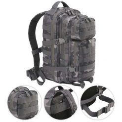 Plecak Taktyczny Brandit US Cooper 25L Grey Camo. Brązowe plecaki męskie Brandit, bez wzorów, sportowe. Za 272.50 zł.