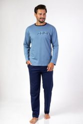 Regina Piżama męska z długim rękawem długie spodnie 466 2XL 2XL. Piżamy męskie Regina, m, bez wzorów, bez kołnierzyka, bez ramiączek, długie. Za 130.36 zł.