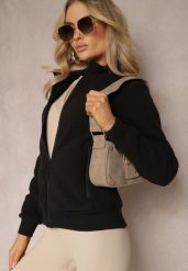 Czarna Polarowa Bluza Zasuwana z Kołnierzem Incala. Czarne bluzy damskie Renee, xl, bez wzorów, z polaru, sportowe, bez ramiączek, bez kaptura. Za 44.99 zł.