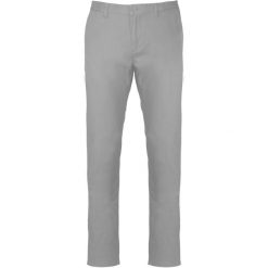 Spodnie Kariban Chino. Szare eleganckie spodnie męskie KARIBAN, bez wzorów. Za 212.00 zł.