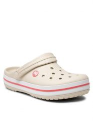 Crocs Klapki Crocband 11016 Beżowy. Brązowe klapki damskie Crocs, bez wzorów, z tworzywa sztucznego, bez obcasa, bez zapięcia. Za 259.99 zł.