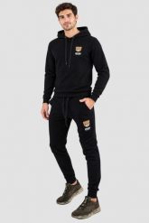 MOSCHINO Czarne męskie spodnie dresowe Home Pants, Rozmiar S. Czarne spodnie sportowe męskie MOSCHINO, m, bez wzorów, z dresówki. W wyprzedaży za 599.99 zł.