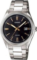 Zegarek Casio Zegarek Męski DATE Czarny Srebrzysty ( 39 mm). Czarne zegarki męskie Casio, bez wzorów. Za 178.90 zł.